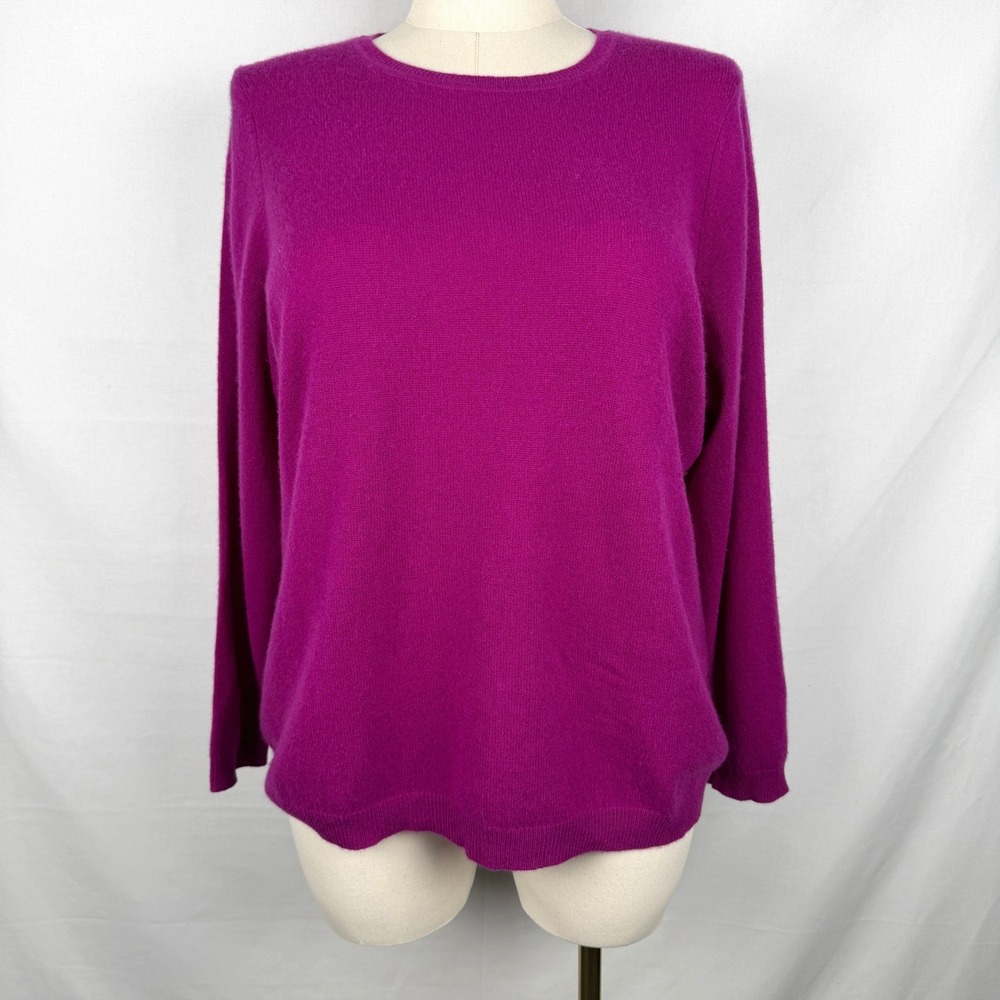 Charter Club Luxury 100% Cashmere Crewneck Sweater 2X Quiet Luxury Minimalist - Picture 2 of 8